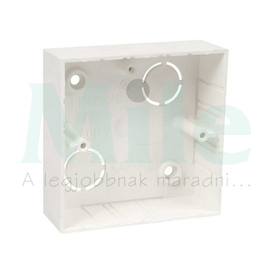 Vezetékcsatorna elosztódoboz műanyag 82mmx 82mm 28mm fehér 4mm2-vezetőhöz(max.) LK KOPOS